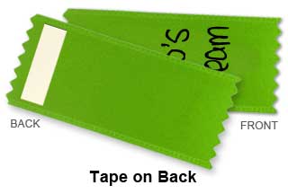 Tape on ribbon back selected.